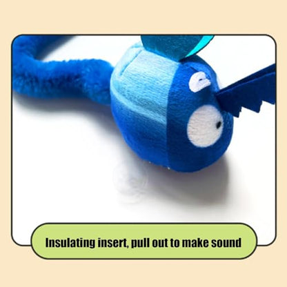 Simulated Chirping Bird Cat Toy - 15x6x8cm Touch Activated Plush Catnip | Pet Enrichment Teaser Toy | Battery Powered Interactive Puppy Playthings for Indoor Kitten Enrichment Playing Training