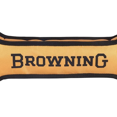 Browning Pet Training Tools, Durable Dog Toys for Tug and Fetch, Canvas Bone (Browning Gold), Small - color: Canvas Bone (Browning Gold)