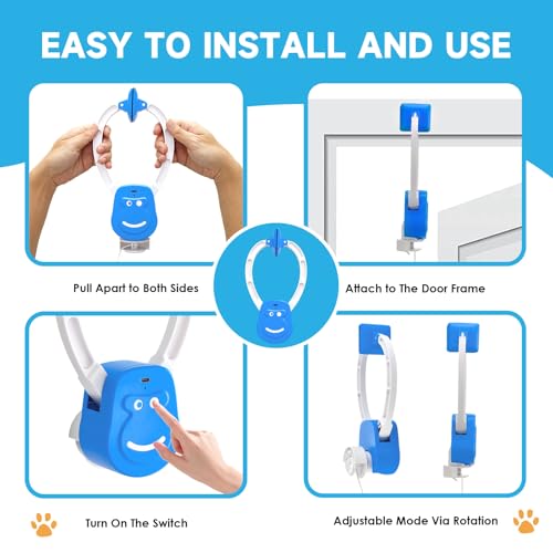Interactive Cat Toy for Indoor Cats, 360° Auto-Rotating Door Hanging Teaser with Motion Activation, USB-C Rechargeable Quiet Self Play Cat Toy for Bored Indoor Adult Cats and Kittens
