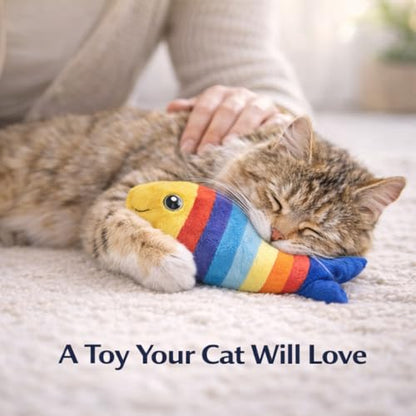 Catnip Toys for Indoor Cats, 6 Pack Plush Cat Kicker Toys with Natural Catnip, Bunny Kick Chew Cat Toys for Kittens & Adult Cats