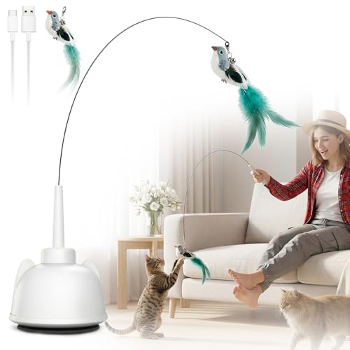 PawPick Cat Toys for Indoor Cats (White) - color: White