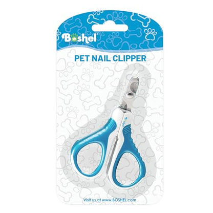 BOSHEL Cat Nail Clipper - Razor-Sharp & Angled Cat Clippers for Nails with Comfy Grip Handles. Lightweight & Safe Grooming Solution - Ideal for Smaller Pets - size: Small - Angled