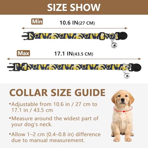 Bananas Navy Blue Adjustable Buckle Cat Collars 2 Pack Collar for Puppy - color: Bananas Navy Blue