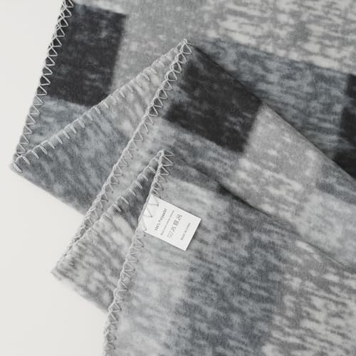 ZYFZCYBL Fleece Throw Blankets for Couch Bulk Lightweight Warm Soft Cozy Blanket 6 Pack Bulk Fleece Blanket Solid for Bed Couch Office Gifts Outdoor 50 x 60 inch Grey Plaid - color: Plaid (Grey)