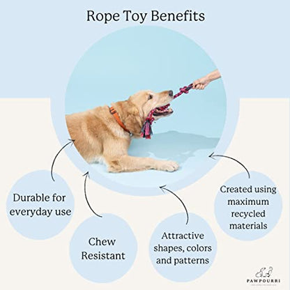 Natural Suede Leather and Rope Chew Toy with Bone Design for Medium and Large Dogs | Durable Interactive Play Toy | Great for Fetch, Tug and Daily Chewing Fun - style: Bone Shape