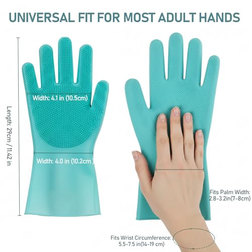 Cat Grooming Gloves for Hair-Removal: Effective at Removing 99% Loose Fur - Keep Home Sofa/Clothes Fur Free Cleaning & Silicone Bristles - Gentle Grooming for Short-long Hair Cats (2 Pack)