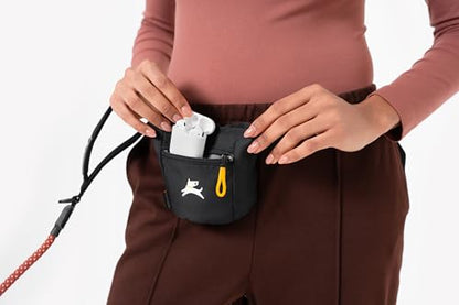 OllyDog Goodie Treat Bag, Dog Treat Pouch, Waist Belt Clip for Hands-Free Training, Magnetic Closure, Dog Training and Behavior Aids, Three Ways to Wear (Raven S'25) - color: Raven S'25