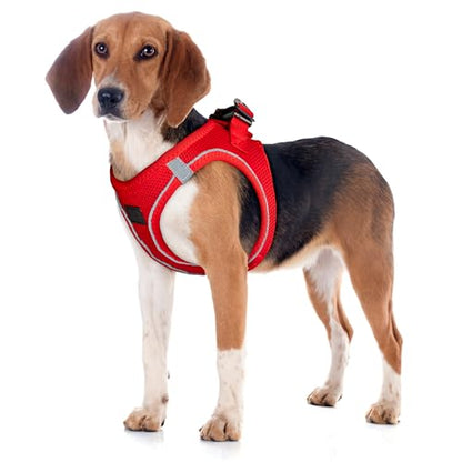 Filbert Dog Harness Large Sized Dog, Step-in Reflective Harness Large Sized Dogs, Mesh Vest, Adjustable, Soft, High Reflectivity, Breathable Fabric, Heavy Duty, Red - color: Red, size: XL (Chest: 20.75 - 23")