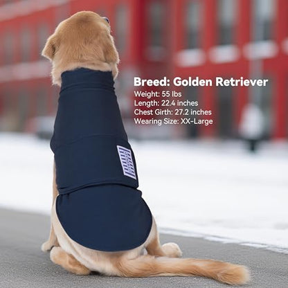 cyeollo Small Dog Sweater, Fleece Dog Sweaters Turtleneck Vest Soft Puppy Sweatshirt Stretchy Pet Fall Autumn Coat Warm Winter Clothes for Small Dogs Boy, Navy M - color: Navy, size: Medium