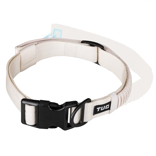 TUG Grab Collar | Integrated Traffic Leash Magnetically Attached for Quick Control (XL/Cream) - color: Cream, size: XL