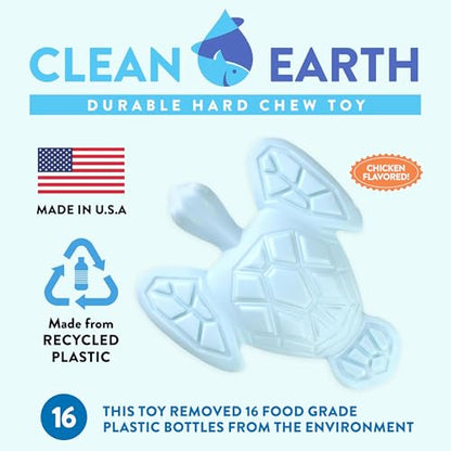 Spunky pup Clean Earth Heavy Duty Dog Chew Toys for Aggressive Chewers - Recycled, Made in USA, Turtle - style: Turtle