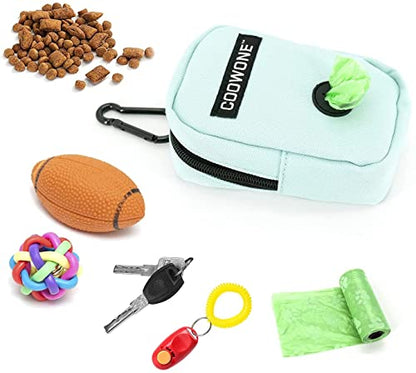Dog Treat Pouch Dog Poop Bag Holder For Leashes, Pets Snack Container With Inner Mesh Bag, Puppy Supplies Perfect For Training And Walking - Hands Free Dog Waste Bag Dispenser -Dog Travel Accessories - color: MintGreen