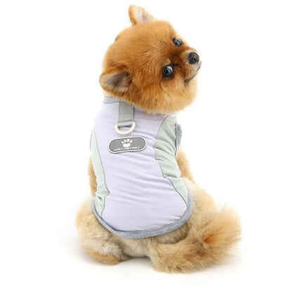 PAIDEFUL Summer Cooling Dog Shirt for Small Dogs Breathable Mesh Pet T-Shirts UV Sun Protection Puppy Vest Soft Lightweight Doggie Tank Top Fashion Chihuahua Tee Clothes Cat Apparel D-Ring,Purple,L - color: purple, size: XL