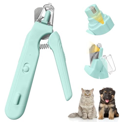 2-in-1 Dog Nail Trimmers & Dog Nail Grinder, Dog Nail Clippers with 2 LED Lights & Safety Guard, USB Rechargeable, Multiple Grinding Methods for Small, Medium, and Large Dogs & Cats (Green) - color: Green