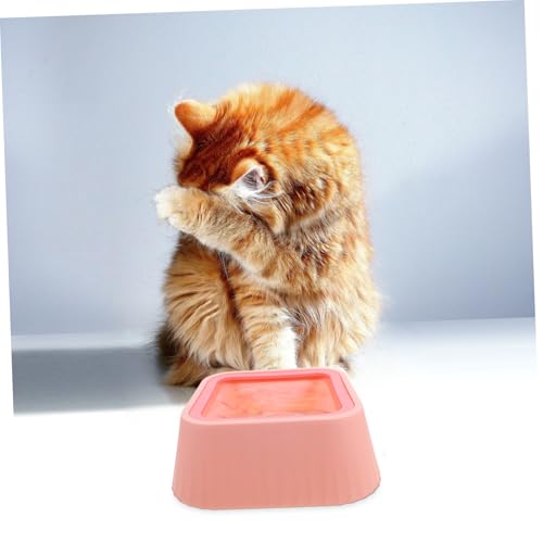 Toddmomy Innovative Cat and Dog Water Bowl No Spill Floating Design Abs Material for Cats Small Dogs Puppies - color: Pink