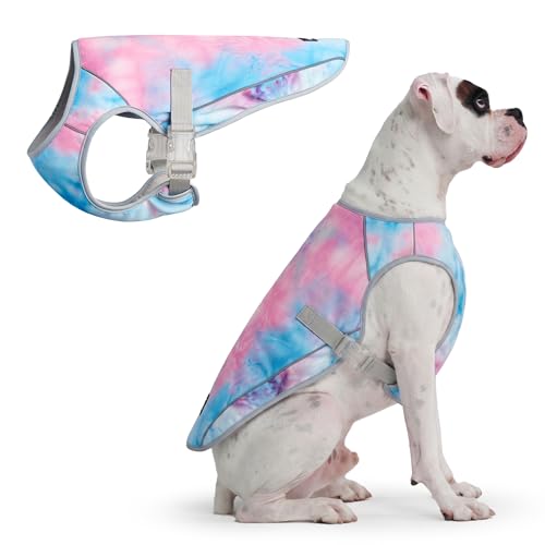 Spark Paws Dog Cooling Vest - SPF 50 UV Sun Protection - Summer Heat Relief Gear for Dogs, Lightweight, Evaporative Cooling - Dog Anxiety Relief Vest During Hot Days - Snowcone, 3XL - color: Snowcone, size: 3XL: 60-80lbs