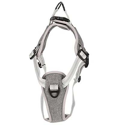 Adjustable No Pull Dog Harness, Reflective Vest Harness for Medium Large Dogs, Padded Chest and Back Support with Quick Lock Buckle, Outdoor Walking Harness for Night (XL) - size: XL