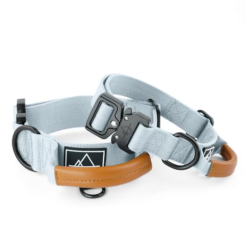 Made to ROAM Premium Explorer Control Collar - Adjustable Heavy Duty Nylon Dog Collar with Quick-Release Metal Buckle and Handle (Alaska Daybreak, Control Size 3) - color: Alaska Daybreak, size: Control 3 (w/ handle)