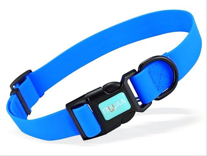 Waterproof Dog Collars,Easy Clean Collar,Adjustable Dog Collars for Small,Medium, Large Dogs (Blue, L) - color: Blue, size: L