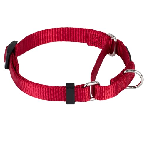 Martingale Collar for Dogs Small Red |Escape - Proof Heavy Duty Nylon Durable No Buckle, Ideal for Training & Daily Walks - color: Red, size: Small