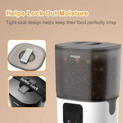Automatic Cat Feeder 6L,Timed Cat Feeders for Dry Food, 2.4G WiFi Pet Feeder with APP Control for Remote Feeding,Automatic Dog Food Dispenser with Alexa,1-10 Meals Per Day for Dog - size: WIFI Pet Feeder