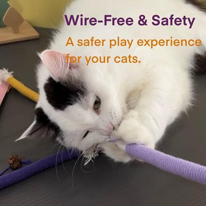 Cat Toys for Indoor Cats, Kitten Toys for Indoor Kittens, Catnip Rope Chew Toys for Teeth Cleaning, Interactive Cat Teething Toy, Kitty Kicker Toy, 3 Pack (Plus 1 Pouch of Catnip) - size: Small 3 Pack