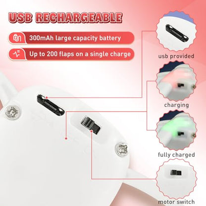 Cat Toys, Flapping Wings Woodpecker, No Flying, Chirping Bird Interactive Catnip Toy for Kitten or Small Dogs, Touch Activated, Rechargeable, 3 Modes - color: Smart Woodpecker