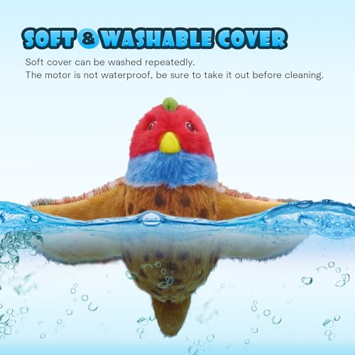 Cat Toys, Flapping Wings Pheasant, No Flying, Chirping Bird Interactive Catnip Toy for Kitten or Small Dogs, Touch Activated, Rechargeable - color: Pheasant