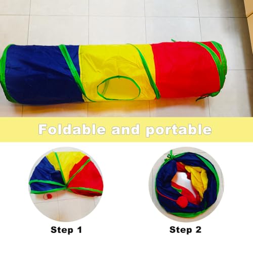Cat Tunnel Tube Toys，Tunnels for Indoor Cats, Collapsible Interactive Toy with Balls for Rabbits, Kittens, Ferrets, Puppy (2 Way Mushroom) - color: 2 Way Mushroom