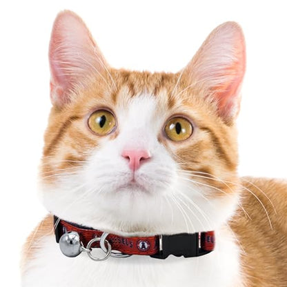 MLB CAT Collar Los Angeles Angels Satin Cat Collar Baseball Team Collar for Dogs & Cats. A Shiny & Colorful Cat Collar with Ringing Bell Pendant - color: Los Angeles Angels