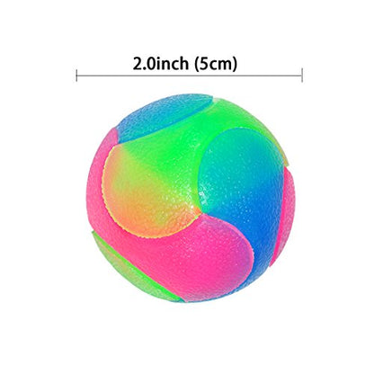 2Pcs Light Up Dog Balls,LED Dog Ball,Glow in The Dark Dog Ball,Flashing Elastic Pet Toys for Puppy, Cats, Dogs - color: 2 pcs smooth balls