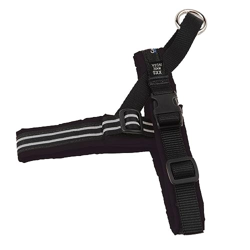ComfortFlex Sport Dog Harness – No-Choke, Fully Padded, Non-Chafing Harness with Control Handle – Reflective, Lightweight, Adjustable for Active Dogs - Petite, Raven Black - color: Raven Black, size: Petite