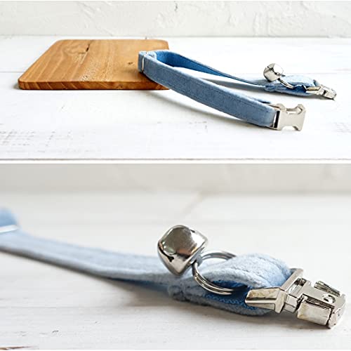Cat Collar Personalized with Name Phone Number Engraved,Customized with Bell for Small Dogs Puppy Kitten - color: Blue, size: S (6"-10")