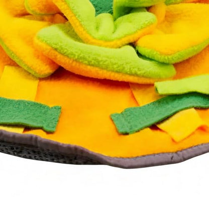 Dog Snuffle Mat - Adjustable Pet Treat Dispenser Toy, 1 Unit Foraging Pad for Enrichment, Scent Training Rug with Fabric Grass, Playware, Sniffing Blanket for Small, Medium and Large Breed Dog