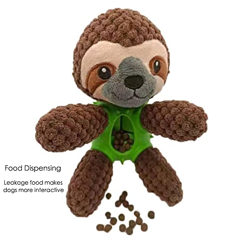 Squeaky Dog Toys, Interactive Durable Plush Pet Toys,Food Dispensing Toy,Funny Rubber Chew Puzzle Toy for Puppy Middle Large Dogs