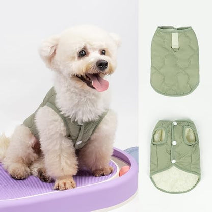 Dog Coat - Windproof Thermal Pet Jacket, Cold Weather Protection Apparel, Adjustable Reflective Design | Small Medium Large Breeds Clothing, Cats Puppies Kittens Wear for Winter Rain Snow - color: Green M