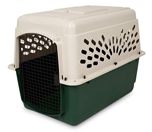 Petmate Ruffmaxx Dog Kennel Pet Carrier & Crate 36" (50-70 Lb), Outdoor and Indoor for Large, Medium, and Small Dogs - Made from Durable Recycled Material w/ 360-Degree Ventilation, Made in USA - color: Green, size: 27.0"L x 25.0"W x 36.0"H