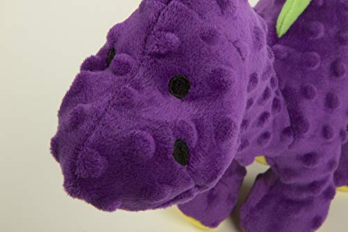 goDog Dinos Bruto Squeaky Plush Dog Toy, Chew Guard Technology - Purple, Large - color: Dinos Bruto (Purple), size: Large
