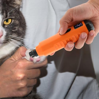Dog Nail Grinder, 5 Speed Pet Nail Grinder with Low Noise Below 45dB, USB Chargeable Dog Nail Trimmer with 2 LED Lights & LCD Display, for Pets of Different Sizes