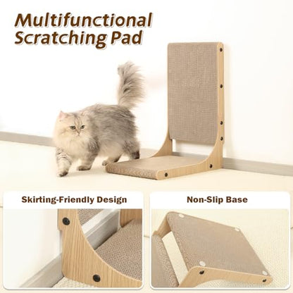 Zakkart 2-Pack Cat Scratching Board, 19.7'' Tall Cardboard L Shape Vertical Cat Scratchers for Indoor Cats, Cat Scratching Post for Wall and Couch, Medium - size: Medium 2PC (19.7'' tall)