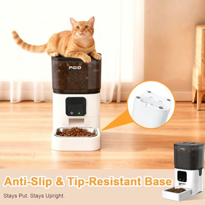 Automatic Cat Feeder 6L,Timed Cat Feeders for Dry Food, 2.4G WiFi Pet Feeder with APP Control for Remote Feeding,Automatic Dog Food Dispenser with Alexa,1-10 Meals Per Day for Dog - size: WIFI Pet Feeder