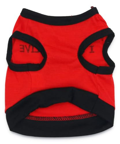 Small Dog T-Shirt, Breathable Lightweight Summer Dogs Vest, Puppy Clothes for Chihuahua Shirts - color: Trendy, size: Small (3.3-5.5lb)