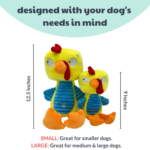 Huxley & Kent Slappies for Dogs | Squeak & Shake Dog Toy | No Stuff Tummy with Squeaky TPR Ball in Head | Simulates Hunting Nature for Dogs (Kernal, Small) - size: Small, style: Kernal