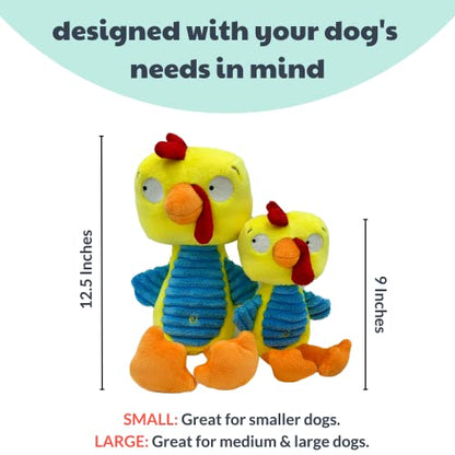 Huxley & Kent Slappies for Dogs | Squeak & Shake Dog Toy | No Stuff Tummy with Squeaky TPR Ball in Head | Simulates Hunting Nature for Dogs (Kernal, Small) - size: Small, style: Kernal