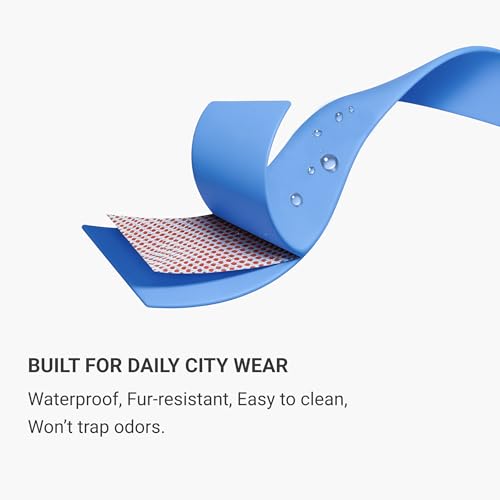 Waterproof Dog Collar, Stink Proof PVC Coated Collar with Lightweight Aluminum Hardware & Transparent Buckle, Heavy Duty for Small Medium Large Dogs, Blue, Large - color: Blue, size: L