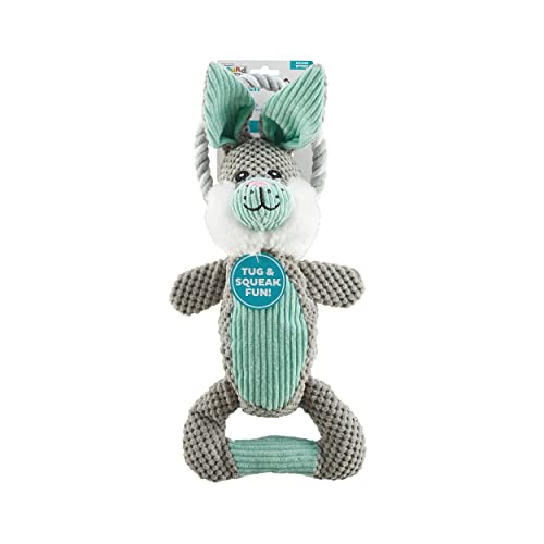 Outward Hound Scrunch Bunch Bunny Interactive Plush Squeaky Dog Tug Toy - color: Scrunch Bunch Bunny