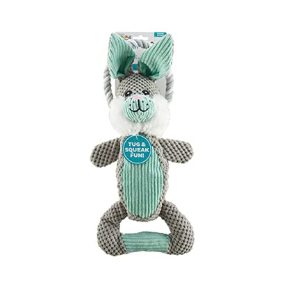 Outward Hound Scrunch Bunch Bunny Interactive Plush Squeaky Dog Tug Toy - color: Scrunch Bunch Bunny