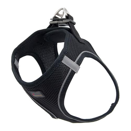 Filbert Dog Harness Small Sized Dog, Step-in Reflective Harness Small Sized Dogs, Puppy Vest, Mesh Vest, Adjustable, Soft, High Reflectivity, Breathable Fabric, Heavy Duty, Black - color: Black, size: XS (Chest: 12.75 - 13.75")