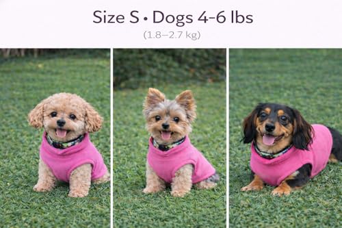 JACKO & CO - Fleece Vest Dog Sweater with Leash Ring - Soft, Warm & Lightweight Pullover Coat for Small & Medium Dogs, Puppies & Cats - Cozy Fall/Winter/Spring Pet Jacket (Pink, Small 4-6lbs) - color: Pink, size: S (4-6lbs)