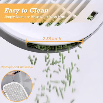 Cat Litter Mat Litter Trapping Mat,19.29"×14.96",Cat Litter Box Mat for Floor,Large Litter Matt for Cat Litter Box,Kitty Litter Mat Catcher,Waterproof Urine Proof,Washable,Easy Clean,Less Waste(Green) - color: Green